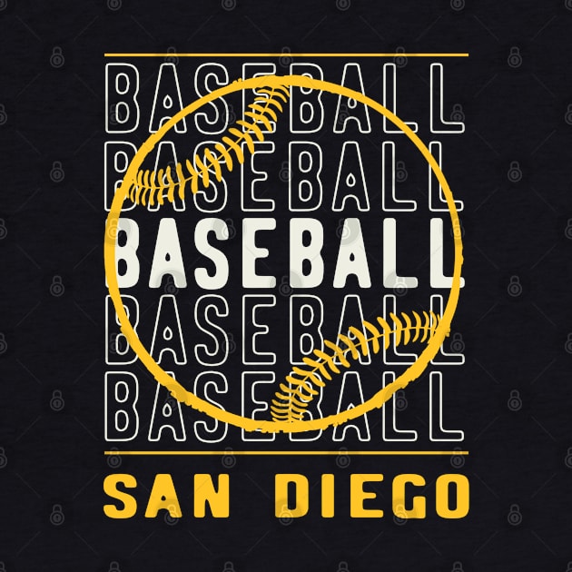 Baseball San Diego by tropicalteesshop